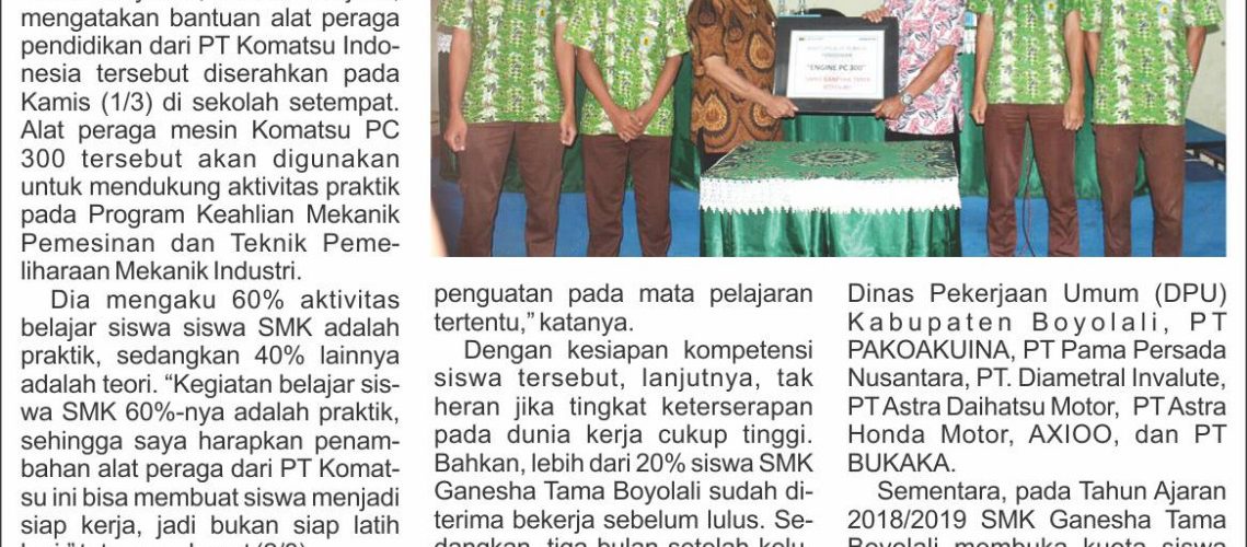 SMK Ganesha Tama Boyolali cetak lulusan siap kerja