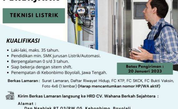 Lowongan Pekerjaan CV Wahana Sejahtera Foods