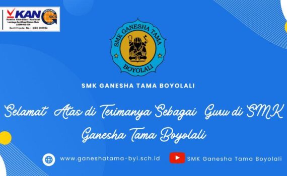 Pengumuman hasil seleksi guru SMK Ganesha Tama Boyolali yang lolos dan diterima
